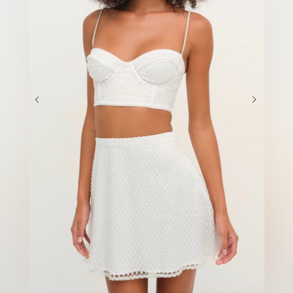 Glitter Grid Mini Skirt